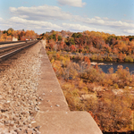 [Tracks on ACL bridge looking north, James River, Richmond, Va.] by Newton H. Ancarrow