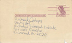 Postcard from Judith Dunn to Richard Carlyon, 1966