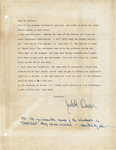 Letter from Judith Dunn to Richard Carlyon, 1966
