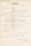 Letter from Ernest Trova Richard Carlyon, 1966 March 9