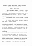 [1968-05-14] Minutes of a special meeting of the Board of Visitors of Virginia Commonwealth University held on May 14, 1968. by Virginia Commonwealth University. Board of Visitors