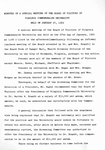 [1969-01-27] Minutes of a special meeting of the Board of Visitors of Virginia Commonwealth University held on January 27, 1969. by Virginia Commonwealth University. Board of Visitors