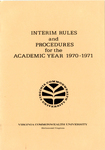 [1970-10-01] Interim rules and procedures for the academic year 1970-1971, Virginia Commonwealth University