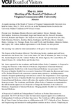 [2010-05-21] May 21, 2010 Meeting of the Board of Visitors of Virginia Commonwealth University