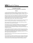 [2009-11-11] Meeting of the External Relations Committee by Virginia Commonwealth University. Board of Visitors