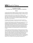 [2009-11-11] Meeting of the Audit and Compliance Committee by Virginia Commonwealth University. Board of Visitors