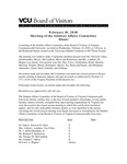 [2010-02-10] Meeting of the Audit and Compliance Committee by Virginia Commonwealth University. Board of Visitors