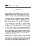 [2010-05-20] Meeting of the External Relations Committee by Virginia Commonwealth University. Board of Visitors