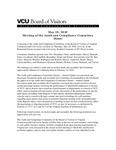 [2010-05-20] Meeting of the Audit and Compliance Committee by Virginia Commonwealth University. Board of Visitors