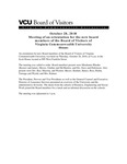 [2010-10-28] Meeting of the Board of Visitors of Virginia Commonwealth University