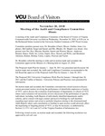 [2010-11-10] Meeting of the Audit and Compliance Committee by Virginia Commonwealth University. Board of Visitors