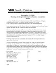 [2010-12-21] Meeting of the presidential evaluation committee Minutes by Virginia Commonwealth University. Board of Visitors