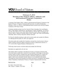 [2011-02-09] Meeting of the Audit and Compliance Committee by Virginia Commonwealth University. Board of Visitors