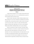 [2011-08-25] Meeting of the Board of Visitors of Virginia Commonwealth University