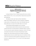 [2011-09-19] Meeting of the Board of Visitors of Virginia Commonwealth University