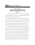 [2011-11-10] Meeting of the Board of Visitors of Virginia Commonwealth University