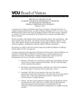 [2012-02-09] Meeting of the Academic and Health Affairs Policy Committee by Virginia Commonwealth University. Board of Visitors