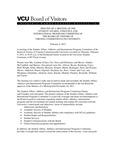 [2012-02-09] Meeting of the Audit and Compliance Committee by Virginia Commonwealth University. Board of Visitors