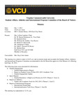 [2012-12-07] Meeting of the Audit and Compliance Committee by Virginia Commonwealth University. Board of Visitors