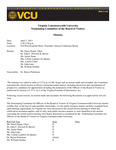 [2013-04-01] Nominating Committee of the Board of Visitors by Virginia Commonwealth University. Board of Visitors