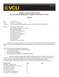 [2013-05-10] Meeting of the External Relations Committee by Virginia Commonwealth University. Board of Visitors