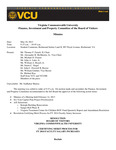 [2013-05-10] Meeting of the Finance, Investment and Property Committee by Virginia Commonwealth University. Board of Visitors