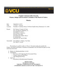 [2013-09-16] Meeting of the Finance, Investment and Property Committee by Virginia Commonwealth University. Board of Visitors