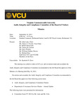 [2013-09-19] Meeting of the Audit and Compliance Committee by Virginia Commonwealth University. Board of Visitors