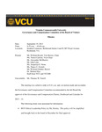 [2013-09-19] Governance and Compensation Committee of the Board of Visitors by Virginia Commonwealth University. Board of Visitors