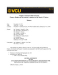 [2013-12-13] Meeting of the Finance, Investment and Property Committee by Virginia Commonwealth University. Board of Visitors