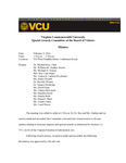 [2014-02-05] Special Awards Committee of the Board of Visitors by Virginia Commonwealth University. Board of Visitors