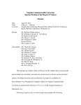 [2014-04-30] Special Awards Committee of the Board of Visitors by Virginia Commonwealth University. Board of Visitors
