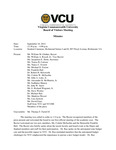[2014-09-18] Meeting of the Board of Visitors of Virginia Commonwealth University by Virginia Commonwealth University. Board of Visitors
