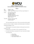 [2014-12-12] University Resources Committee of the Board of Visitors