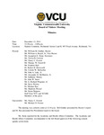 [2014-12-12] Meeting of the Board of Visitors of Virginia Commonwealth University