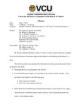 [2015-05-08] University Resources Committee of the Board of Visitors