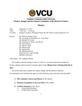 [2015-09-17] Meeting of the Finance, Investment and Property Committee by Virginia Commonwealth University. Board of Visitors