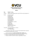 [2015-09-17] Meeting of the Board of Visitors of Virginia Commonwealth University by Virginia Commonwealth University. Board of Visitors