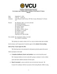 [2016-09-15] Governance and Compensation Committee of the Board of Visitors