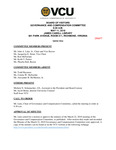 [2018-05-11] Governance and Compensation Committee of the Board of Visitors by Virginia Commonwealth University. Board of Visitors