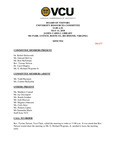 [2018-05-11] University Resources Committee of the Board of Visitors by Virginia Commonwealth University. Board of Visitors