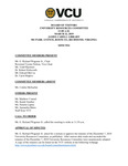 [2019-03-22] University Resources Committee of the Board of Visitors by Virginia Commonwealth University. Board of Visitors