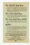 We Must End War
