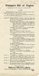 Woman's Bill of Rights: As Introduced in the Virginia Legislature, 1922