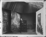 George S. Cook in studio with large format camera