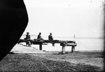 Wharf at Brandon: Boys Fishing by Huestis P. (Huestis Pratt) Cook
