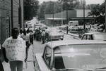 Protesters gathered near side of State Theater, Farmville, Va., July 1963, #001