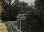 Swastikas on sign on High Street, Farmville, Va., city limit, June 1962