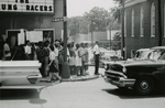 Student protesters near State Theater, Farmville, Va., July 1963