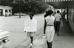 Protesters demonstrating near A&P, Farmville, Va., July 1963, #003
